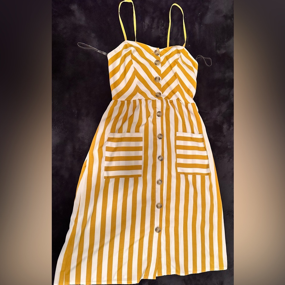 Yellow and white small dress